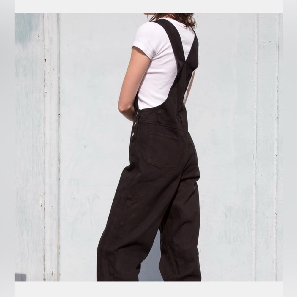 NWT, Brandy Melville, J. Galt Black Denim Overalls w/adjustable straps, Small - Picture 5 of 9